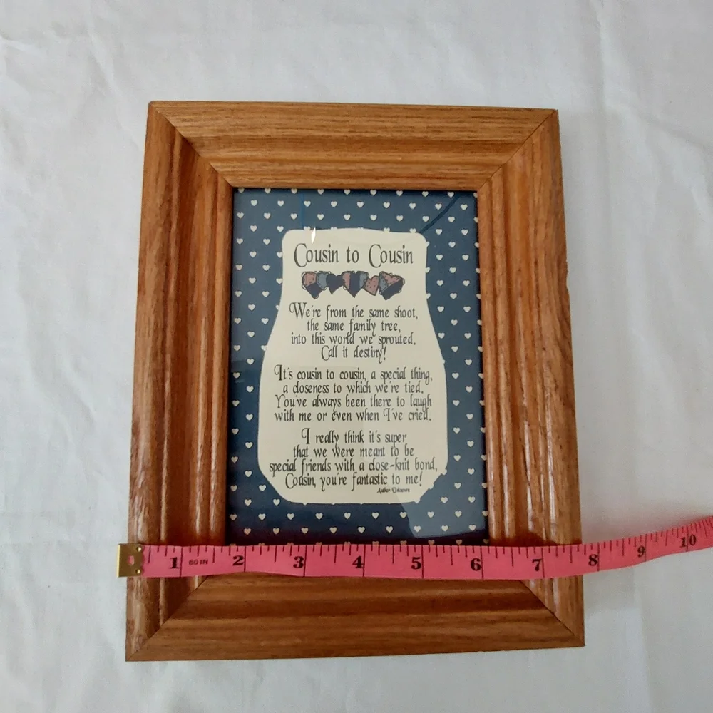 Wooden Cousin to Cousin Picture Frame